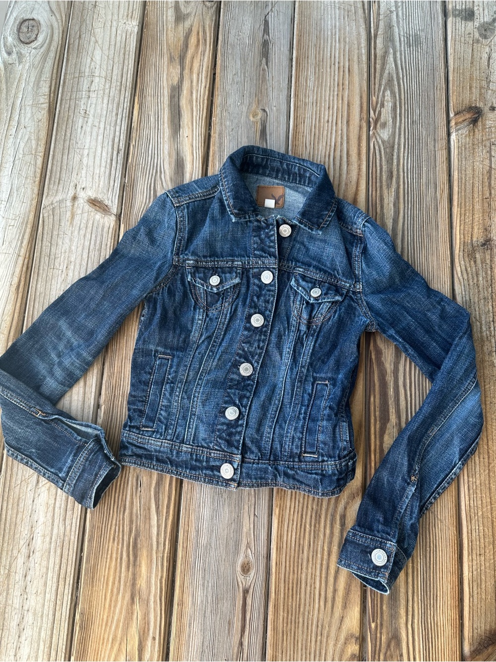 American Eagle Outfitters Dark Blue Denim Jacket
